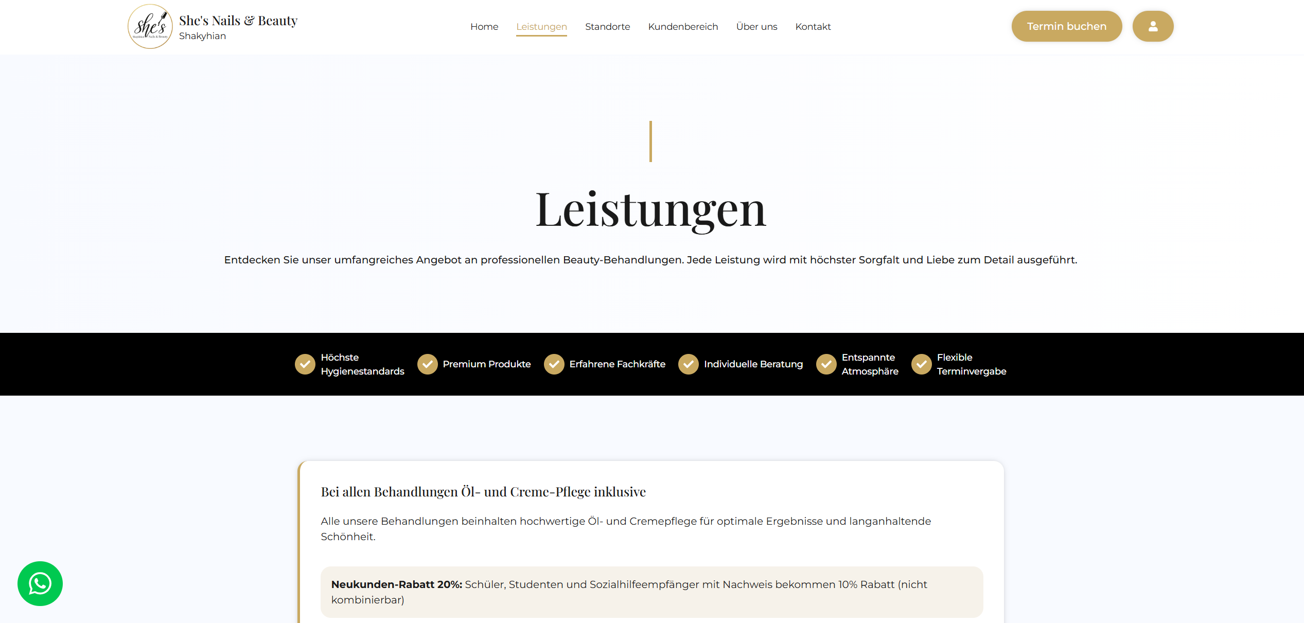 Kompletter Webauftritt für She's Nails & Beauty – Impression 3