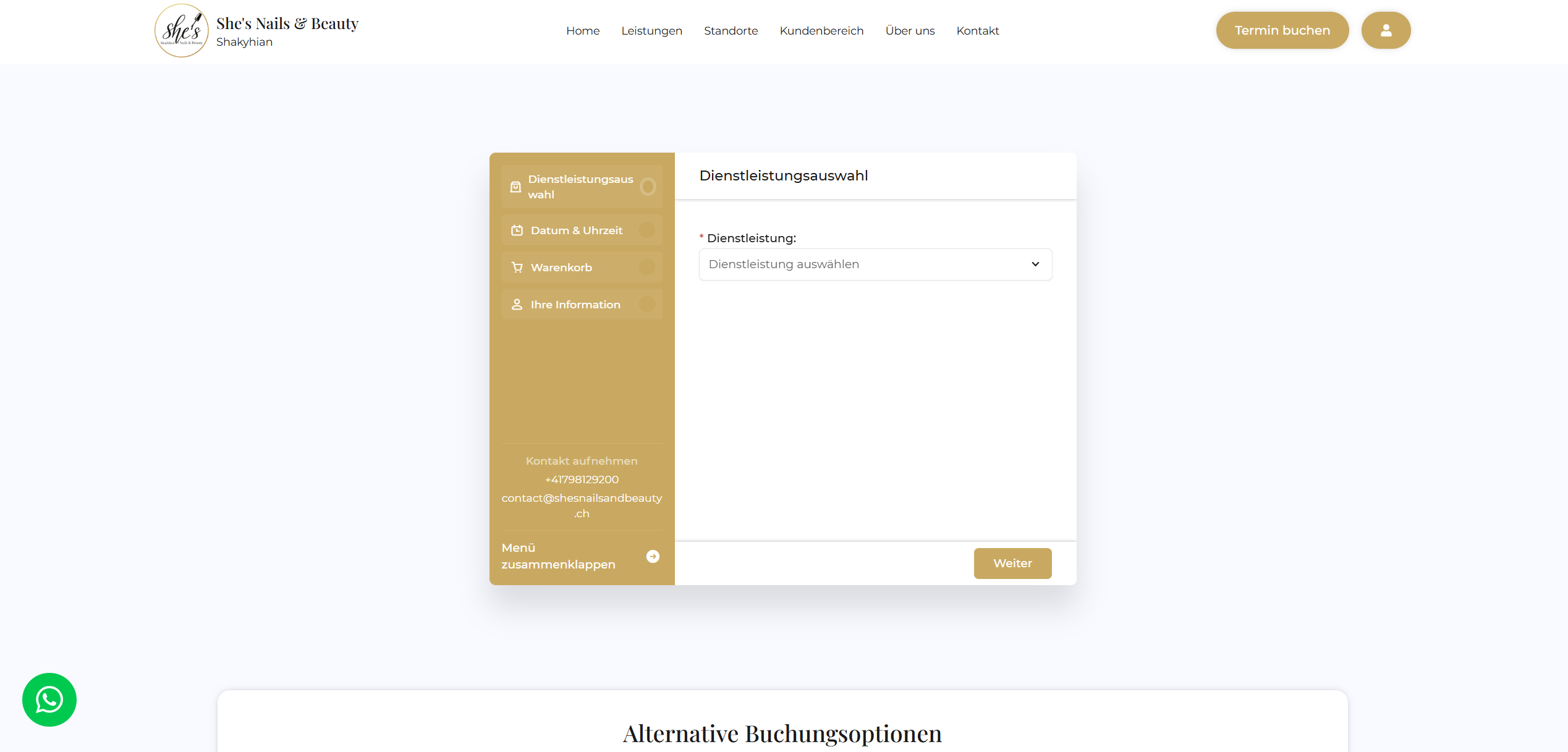 Kompletter Webauftritt für She's Nails & Beauty – Impression 1